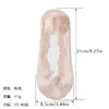 Meias Invisíveis de Seda Gelo para Mulheres, Corte Baixo com Solado de Algodão, Antiderrapantes, Não Escorregam, Estilo Fino de Verão, Absorventes de Umidade, Respiráveis, Meias para Sapatos de Salto Alto