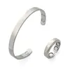Pulseira de Casal Popular Transfronteiriça Europeia e Americana Joias Metal Puro Brilhante Abertura Magnética Ajustável Joias Masculinas e Femininas Joias