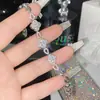 Pulsera Flor de Circonio Versa Girl Cuic Nuevo Baño de Oro Fuerte Conservación del Color Moda Personalidad Trébol de Cuatro Hojas Versátil
