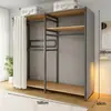Armario de Montaje Sencillo, Gabinete de Entrada, Perchero Metálico para el Hogar en el Dormitorio, Armario para Habitación de Alquiler, Armario Pequeño para Dormitorio