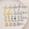 Nuevo Colgante de Aleación Galvanizado Pequeño Fresco Luna Tulipán Cruz DIY Accesorios de Joyería Pulsera Collar W