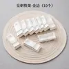Soporte de Palillos de Cerámica de Doble Propósito para Sostener Palillos y Cucharas Públicos, Reposapalillos de Hotel, Vajilla de Restaurante, Blanco Puro con Borde Dorado, Logo Personalizado