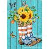 Amazon caliente nuevo pintura de diamante 5D botas de mezclilla western flor diamante redondo completo diamante completo diy pintura decorativa fabricantes al por mayor