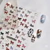 Cavalo Pequeno Fofo com Padrão de Tecido Ano Novo Embutido 3D Ycat Adesivos para Unhas Jc Pelúcia DIY Diário Branco