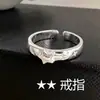 Anillo de Estrella de Cinco Puntas para Mujer Lujo Ligero Diseño de Nicho Alto Nivel Estilo Coreano Anillo Sencillo de Plata para Dedo del Pie Anillo Sencillo para Dedo del Anillo Estudiante