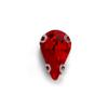 5 * 8mm gota de agua cristal rojo grande diamante oreja garra en forma de D cuatro agujeros con cuentas blanco KDIY boda diamante cosido a mano