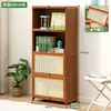 Estantería de libros, estantería de almacenamiento con puerta de armario, armario de almacenamiento, armario de parche integrado, vitrina, armario de almacenamiento multicapa para sala de estar.