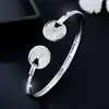 Pulsera Abierta de Cubo de Azúcar Exquisita Microincrustada de Circonita, de Venta Caliente Transfronteriza Europea y Americana, con un Toque de Alta Gama para Mujer, Venta al por Mayor