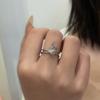 Anillo irregular de metal abierto para el dedo índice femenino, diseño de nicho, perla de alta calidad, moda, personalidad, anillo de viento frío
