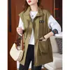Estação Europeia Tamanho Grande Novo Estilo Workwear Cordão na Cintura Ajustado Colete Solto Roupas de Mãe Colete Feminino Novo Primavera Outono 2026