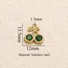 Accesorios de Acero Inoxidable con Goteo de Aceite para Joyería Transfronteriza Colgante Hecho a Mano DIY Accesorios para Pulsera Collar Pendiente Simple para Mujer