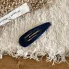 Presilha de cabelo com flocado, estilo coreano, minimalista, sem costura, para mulheres, presilha lateral, com estética sofisticada e vintage, adequada para franja, presilha de cabelo de veludo