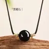 Colgante de Obsidiana para el Año de Nacimiento, Collar de Cuentas para Hombres y Mujeres, Colgante Estilo Pareja, Regalo de Cristal