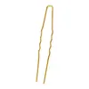 Accesorio para el cabello estilo Tang 6.5CM horquilla en forma de U pequeña ondulada en color oro K blanco, adecuado para Hanfu de la Dinastía Tang, horquilla versátil, corona para el cabello y pinza lateral para el cabello