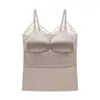 Comercio Electrónico Transfronterizo Más Vendido Lujo Ligero Sexy Camisola de Encaje Ropa Interior Ropa Exterior Espalda Hermosa Satén Transpirable Tacto Nude Realce de Busto Chaleco