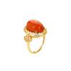 Anillo de plata de ley S925 chapado en oro cera vieja cera de abeja hueco exquisito retro tendencia nicho personalidad estilo chino nuevo