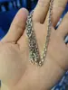 Cadena Cruzada Taijiao Plata Tailandesa Vintage Tendencia Personalidad Masculina Cadena Clavícula Joker Cadena de Lana Antigua Collar Femenino Cadena Desnuda