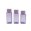 Botella cuadrada PET de pequeña capacidad 40/50/60ML, diámetro de 20 mm, botella de plástico para muestras de agua, loción, hidrosol y esencia