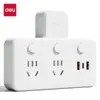 LU5002 Adaptador Deli Enchufe Poroso Adaptador de Reino Unido a País Adaptador de Viaje Multipaís