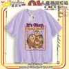 Plano de Transformação do Castor Rei Castor Camiseta Infantil de Algodão Puro Manga Curta Roupa de Verão Hoppers Meninos e Meninas Blusa de Meia Manga