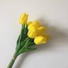 Buquê de Noiva Mini Tulipa de PU Artificial de Alta Qualidade para Exportação Flor de Seda Flor Artificial Casamento Decoração de Casa