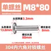 Tornillos para Muebles de Acero Inoxidable 304 con Cabeza Hexagonal, Extremo Plano, Redondo, Chaflán