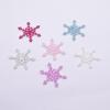 Parche de copo de nieve navideño hecho a mano casero accesorios para el cabello de niños accesorios DIY materiales semiacabados espolvoreados con polvo dorado accesorios