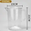 Taza Medidora de Plástico Acrílico 500ml con Escala Jarra Medidora de PC para Agua 200ml 5000ml Resistente a Altas Temperaturas Suministros para Tienda de Té de Leche