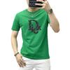 Verano 2025 alta calidad Camiseta casual de manga corta para hombre con estampado moderno de cuello redondo y letras que combina con todo
