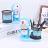 Contenedor de bolígrafos azul regordete de Gato Ding Dang para regalo de novia, manualidades de resina Doraemon, adornos hechos a mano, lindos, para estudiantes