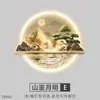 Nueva Pintura Decorativa de Entrada para el Hogar Estilo Chino Pintura de Paisaje Agua Shengcai con Luz Pasillo Recibidor Pintura Colgante Mural Pino de Bienvenida