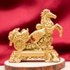 Artesanías de Metal para Riqueza Inmediata: Figura de Caballo, Símbolo de Prosperidad, Cubo Dorado, Decoración de Escritorio para Sala de Estar, Regalo de Ceremonia de Inauguración