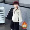 Chaqueta Reversible para Niños Otoño Invierno 2026 Nueva Elegante Chaqueta de Invierno para Bebé Superior Gruesa Cortavientos con Capucha