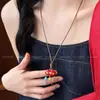 Tecido Moderno Divertido Costura Ajustável Colar Feminino Design de Nicho Corrente para Clavícula Pulseira de Enrolar Multicamadas Acessórios