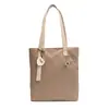 Bolsa Tote de Gran Capacidad Transfronteriza, Bolso de Hombro Versátil de Lona, Bolsa Tote Portátil de Color Sólido, Bolso de Viaje Estilo Minimalista