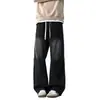 Nuevos Jeans de Mezclilla Estilo High Street con Salpicaduras de Pintura para Hombre Otoño 2026, Corte Recto, Versátiles, Pantalones para Hombre Tallas Grandes