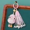 Broche de Hebilla de Anillo de Calabaza de Brocado de la Dinastía Song Borla Tejida a Mano Colgante para Bolso Llavero de Coche Colgante Pequeño Accesorios para Joyería DIY Venta al por Mayor