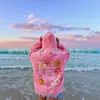 2026 Verano Nueva Camisa con Capucha Estampada de Moda Estilo Americano Moda Callejera Versátil Sudadera Chaqueta