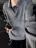 Sudadera con capucha estilo americano holgada Camiseta de manga larga Ropa interior para hombre Marca de moda Patchwork deconstruido Otoño Color liso Versátil Estilo coreano