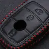 Adecuado para 18 Fundas para Llaves Mercedes-Benz Clase E Funda para Llaves S320L Funda para Llaves E300l Funda para Llaves de Cuero Funda para Llaves Maybach