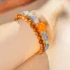 Pulsera de Cristal con Perlas de Cristal Natural Optimizada Pulsera Versátil de Nicho Joyería de Moda de Lujo Ligero Venta al por Mayor para Mujeres