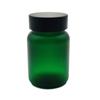 Botella de cuidado de la salud esmerilada verde oscuro de 80 ml botella de plástico oscuro botella para rellenar cápsulas de aceite de hígado de bacalao