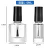 Botellas de Esmalte de Uñas de Vidrio en Varias Especificaciones y Formas, Redondas y Cuadradas, Botellas con Aplicador de Pincel para Aceite de 5 ml, Botellas Reutilizables para Cosméticos