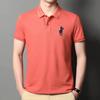 Camisa de Comercio Exterior de Fábrica de Cabello Lacio Camiseta de Verano de Manga Corta Camisa Polo para Hombre Bordada Lops Moderna Casual Holgada Top