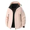 Jaqueta de algodão masculina para outono e inverno, corta-vento e repelente à água para atividades ao ar livre, parka com capuz grossa, quente, casual, de corte solto para montanhismo