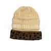 Novo Chapéu de Lã Acrílica com Punho Estampa de Leopardo Outono e Inverno Chapéu de Casal Chapéu Ebay Aliexpress Chapéu de Inverno Feminino para Uso Externo