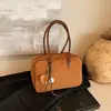 Pingente Retro Casual Bowling 2025 Novo Outono, Bolsa Transversal de Ombro Único Moderna e Simples para Mulheres