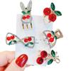 Clip Pequeño de Cereza para Agarrar Clip Pequeño para el Cabello Clip Pequeño Delicado Lindo Tocado Clip Superior Mini Clip para Flequillo Clip para Agarrar el Cabello