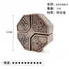 Yile Magic Gold Shake Fechadura Luban quebra-cabeça Nível de Dificuldade Alto 10 Corrente de Nove Anéis Liga de Metal Brinquedo Educacional Fechadura Kongming