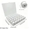 Conjunto de Caixa de Bobinas Doméstica Multiespecificação, Bobinas Transparentes Coloridas, Bobinas de Metal com Linha, Cada Bobina com Aproximadamente 40m de Comprimento